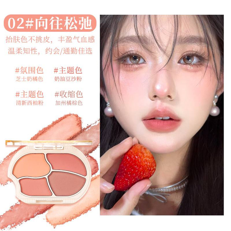 رژگونه پودری چهار رنگ 703 شی شی XIXI
