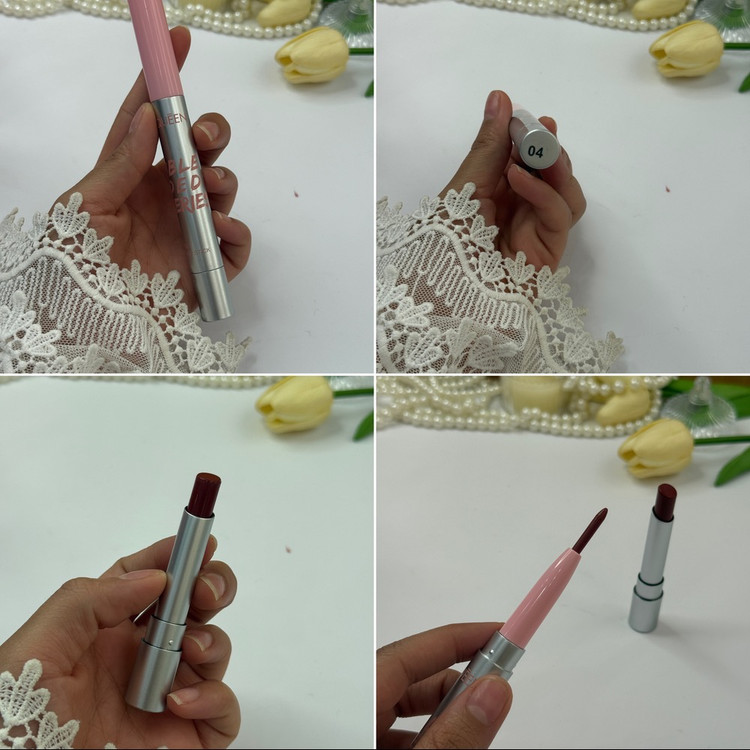 خط لب و رژ لب 0116 دوطرفه HUES QUEEN