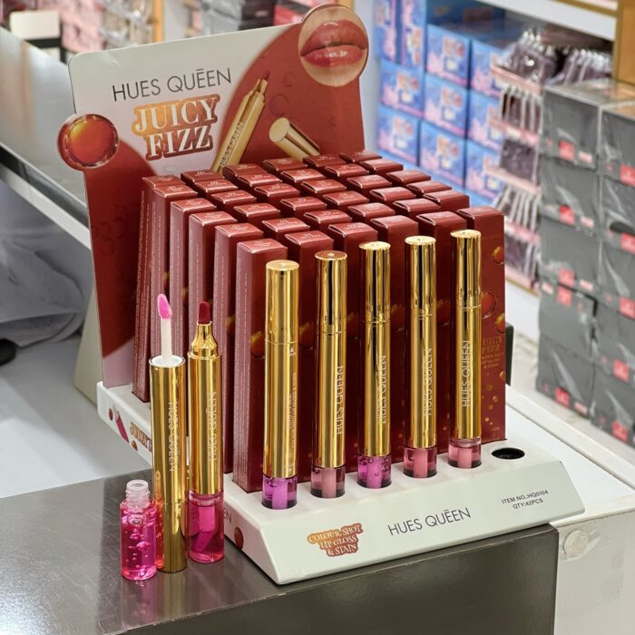 شیدینگ و برق لب 0104 دوطرفه HUES QUEEN