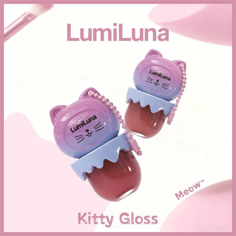 رژ لب مایع GLG001 طرح گربه LumiLuna