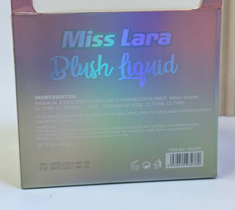 رژگونه مایع 276 پیچی براش دار Miss Lara